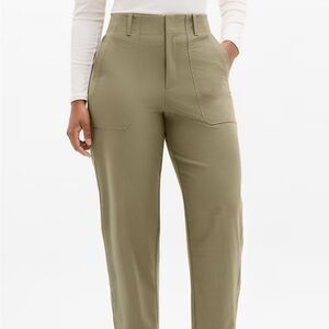 Athleta Olive Utility High-Rise Tapered Trousers
